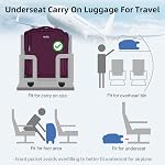 HanTrip 16 Inch Sous le siège Carry On Bagage with Wheels Softside Petites Valises Article personnel Sac avec poche Bagage de voyage pour hommes Femmes Affaires Sac de nuit (Purple)