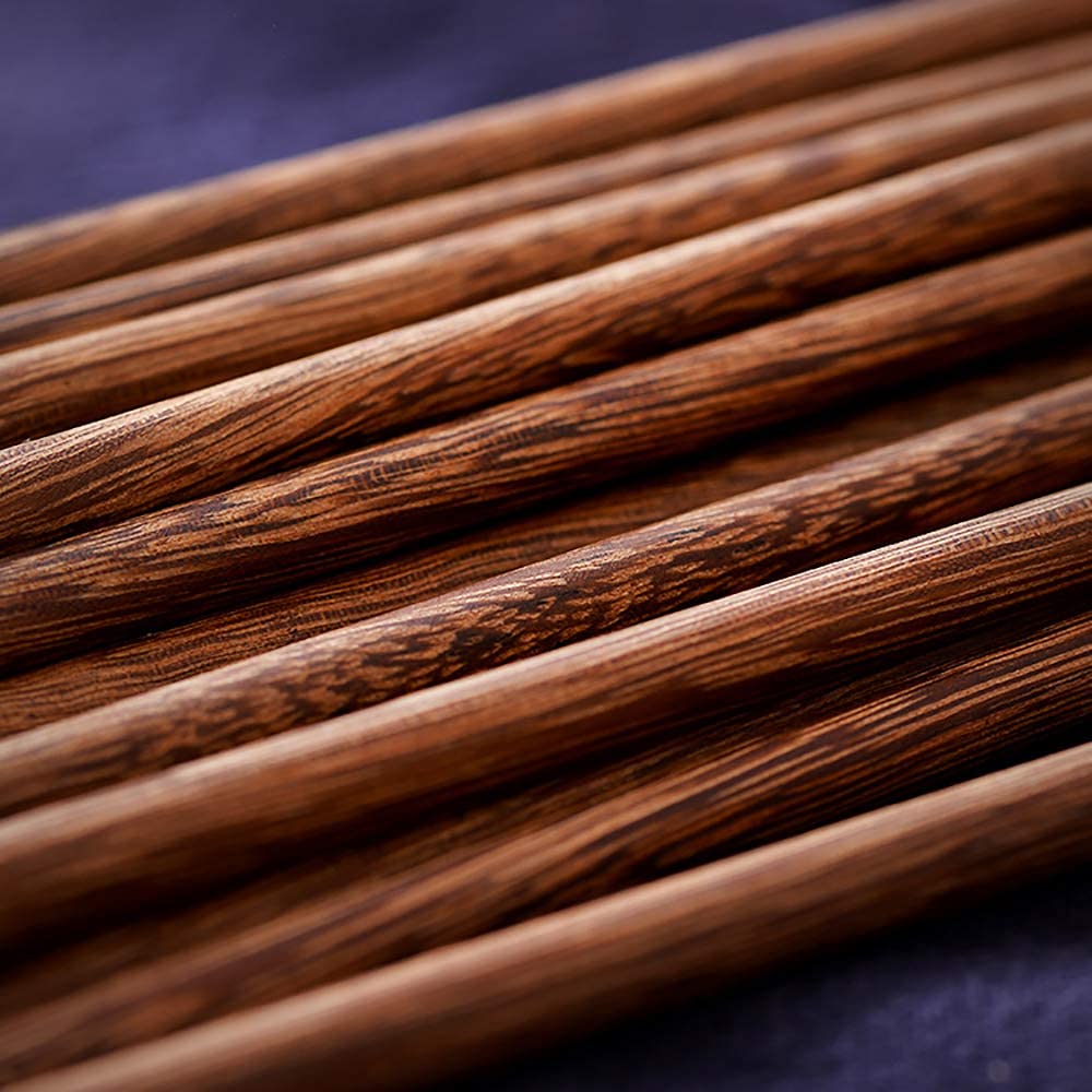 2 paia di bacchette riutilizzabili in legno, con squisita confezione, bacchette in legno per sushi, per cucina, sala da pranzo, gourmet, tagliatelle, hot pot, ecc., 25 cm (Q)