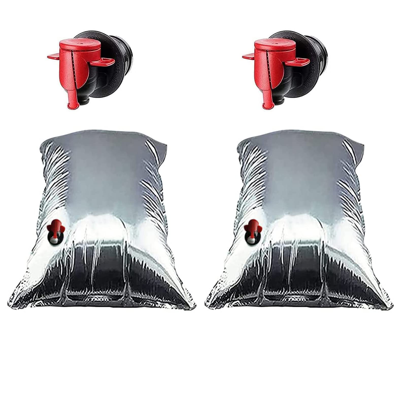 Wangcl Silver/Light 2 Pack Collapsible Water Containers 20L Collapsible Drinking Water Tank With Tap For Hiking Camping