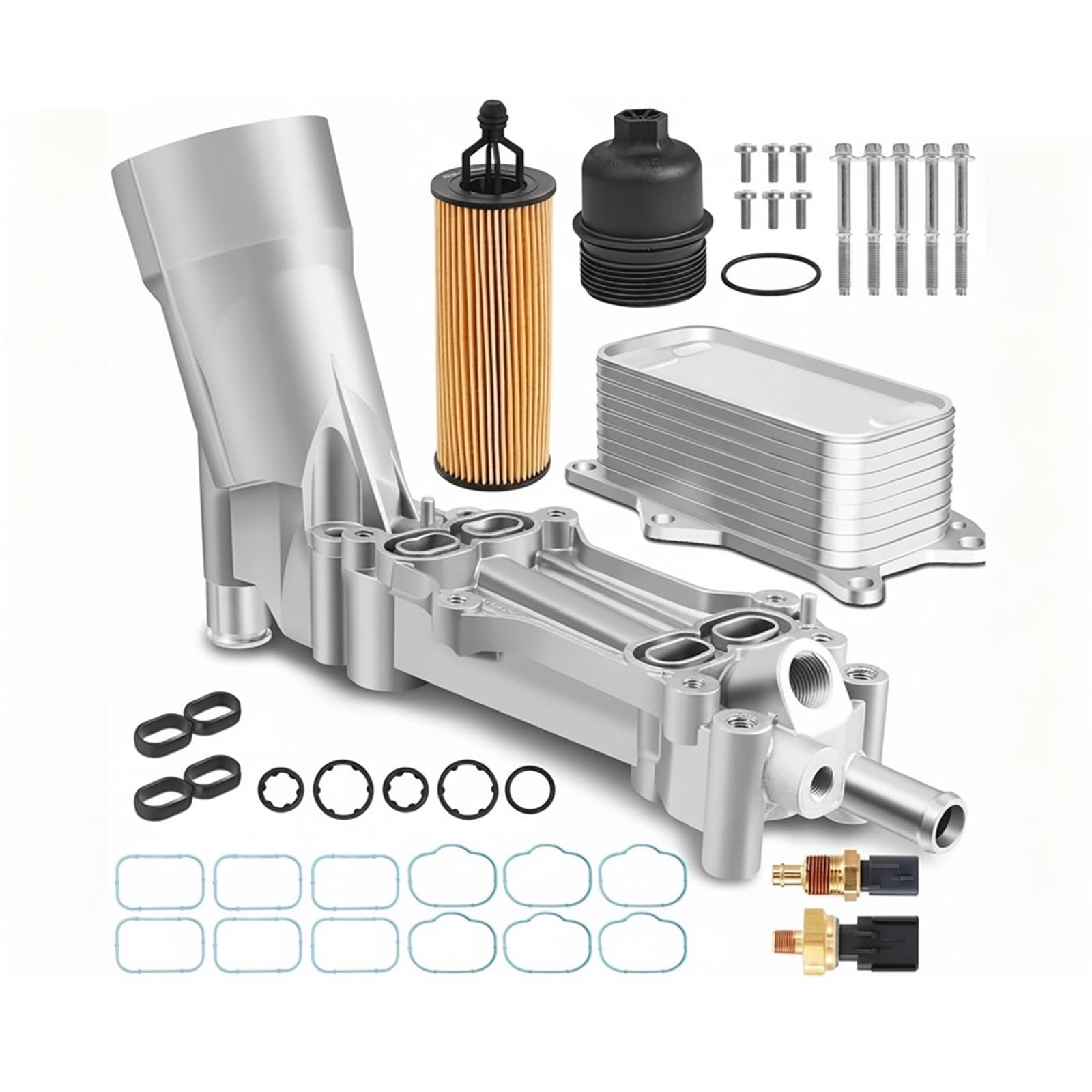 Chłodnica oleju samochodowego Pasuje do Dodge pasuje Chrysler Ram3.6L 2011-2016 wymiennik ciepła 68105583AF aluminiowa chłodnica oleju Adapter filtra obudowa silnika Płyta chłodząca