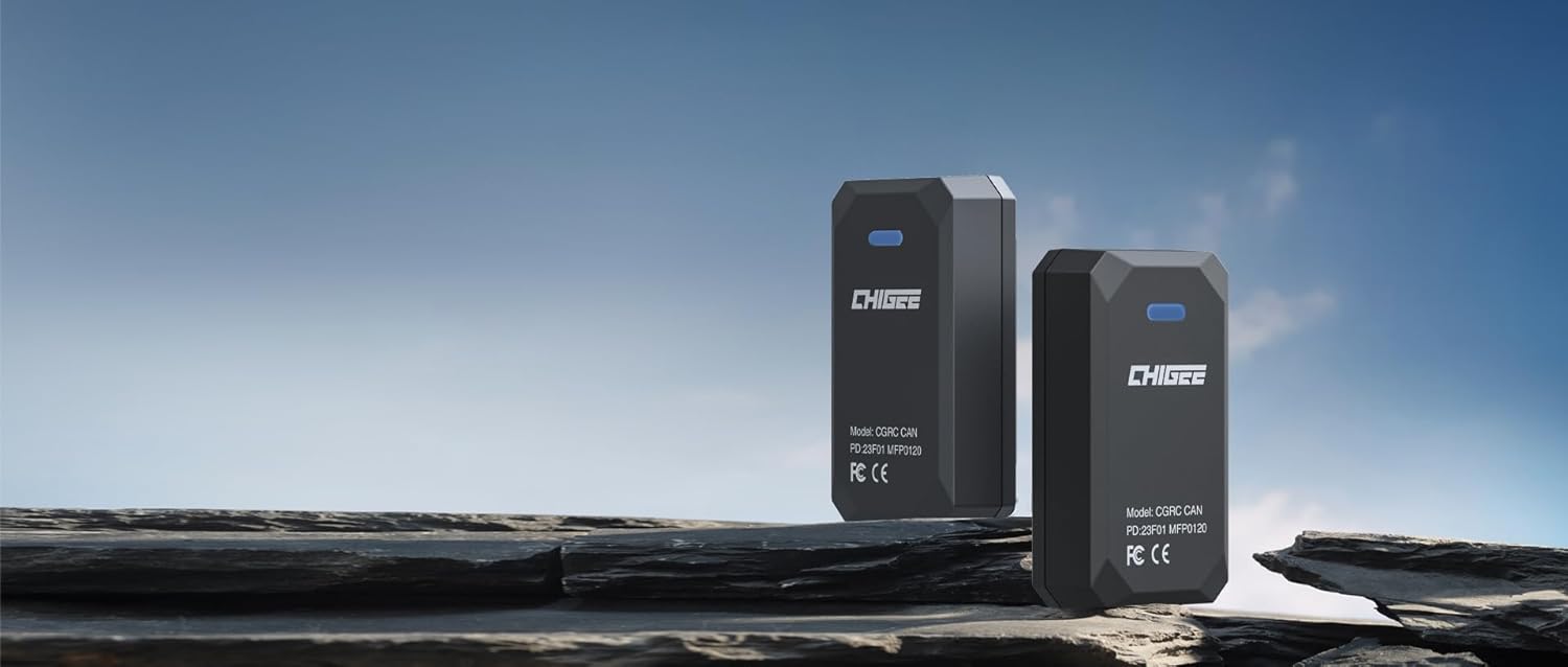 Two CGRC CAN devices on a rocky surface