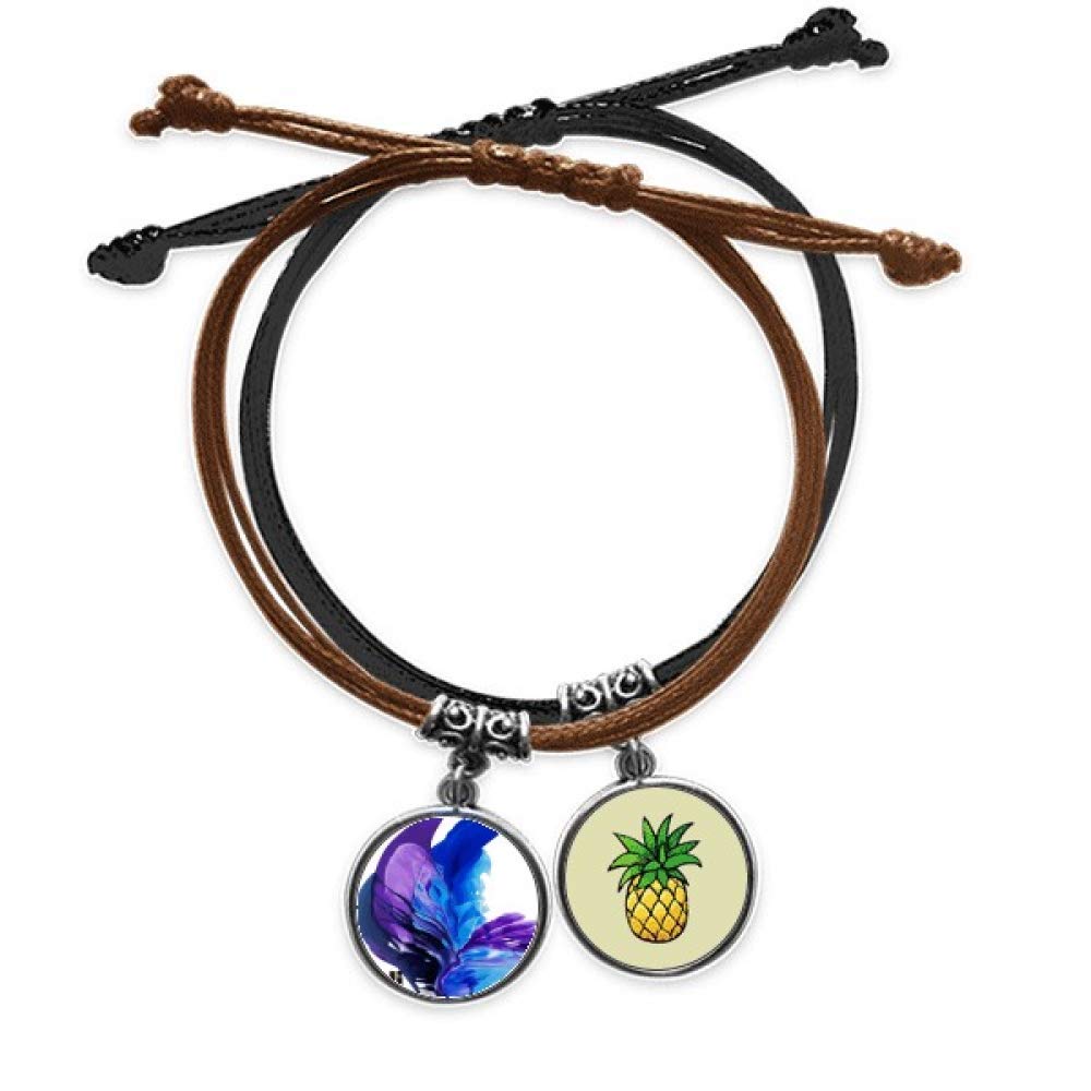 offbb Twin Flames Surround Holi Day Bracelet Rope Hand Chain Leather Pineapple Wristband
