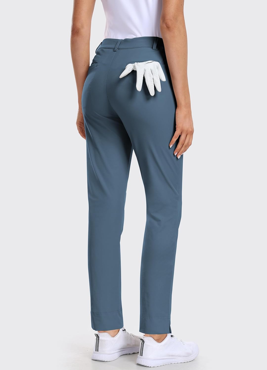 Hiverlay Womens Golf Pants Stretch Work Ankle Pants with Pockets Quick Dry Straight Business Casual Hiking Pants - Image 4