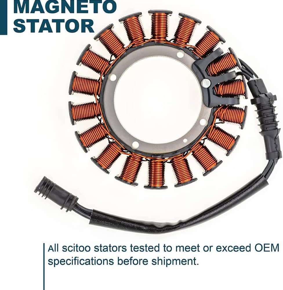 Replace 29987-06 YINNCKE Magneto Ignition Stator Fits for Harley Davidson CVO Road King Street Glide Touring Glide 2006-2014 2998706 29987-06A 2998706A 29987-06B 2998706B 29987-06D 2998706D