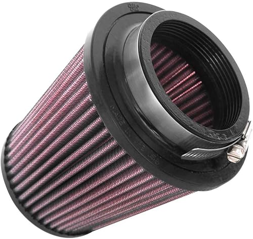 Miniatura 2 de K&N Filtro de admisión de aire universal con abrazadera alto rendimiento, Premium, Filtro de aire de repuesto Diámetro de la brida 2.75 pulgadas,
