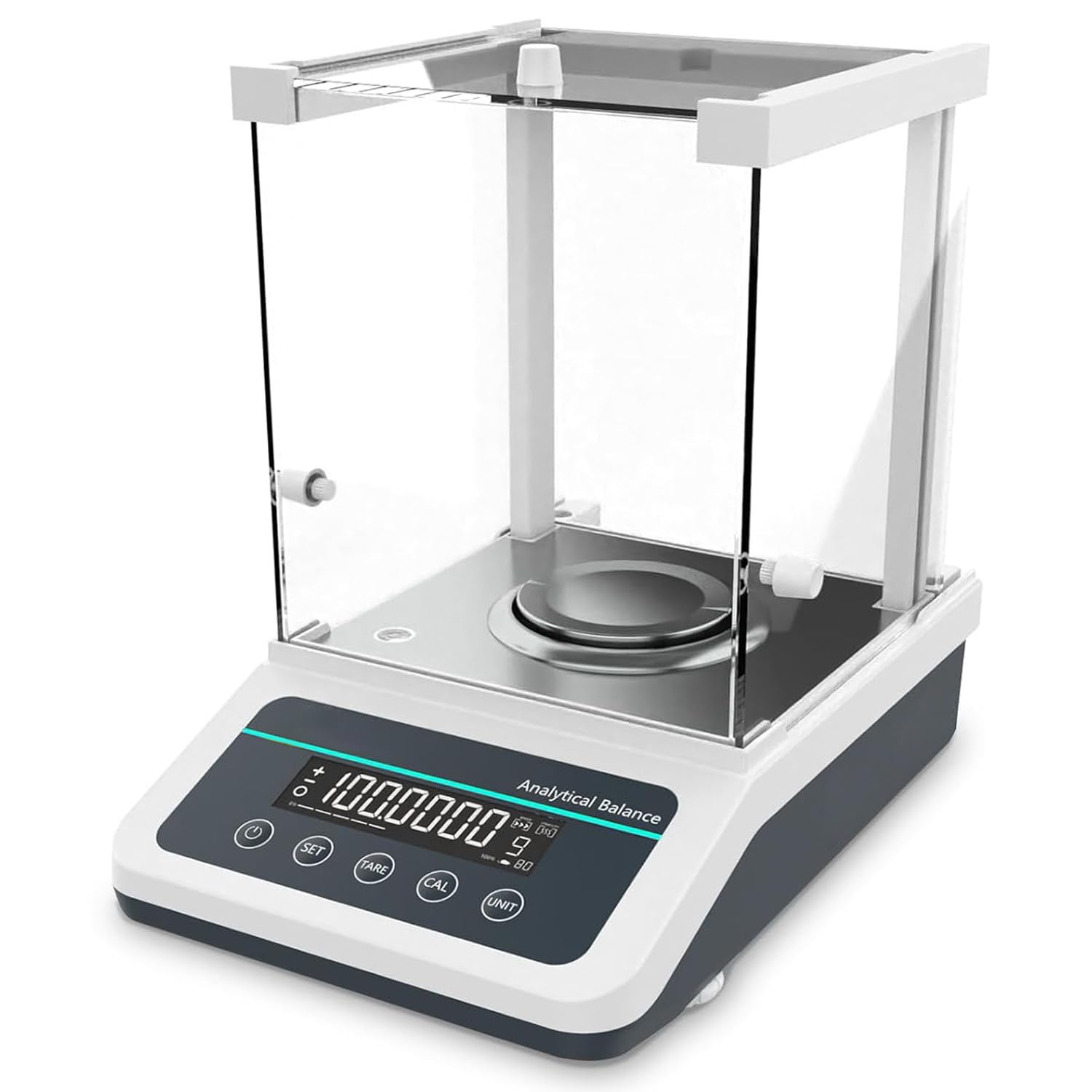 Balanza analítica electrónica Báscula de precisión digital de laboratorio, balanza analítica digital de precisión de 0,1 mg Báscula de laboratorio de alta precisión con pantalla LCD, para joyería de