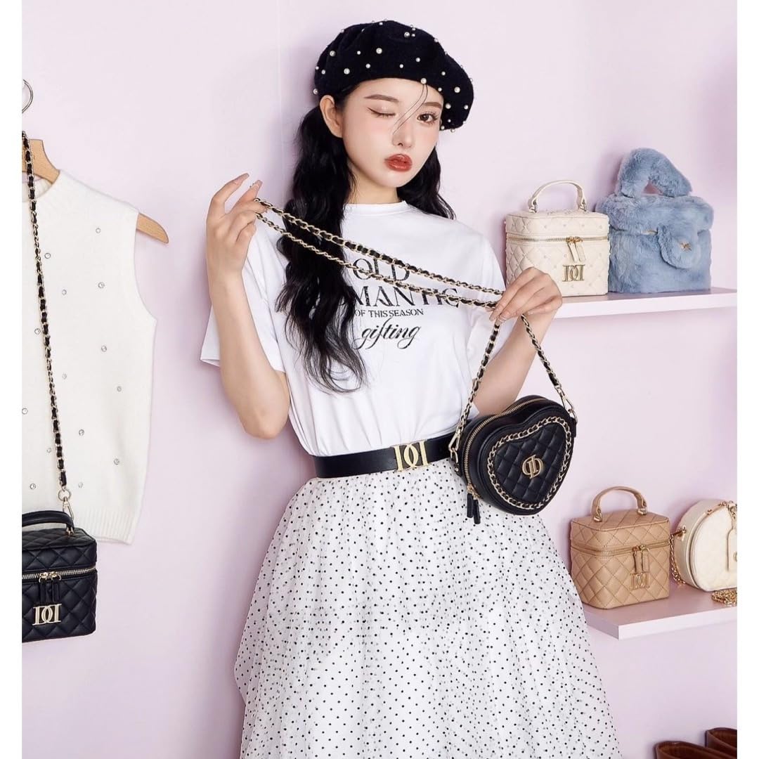 Amazon.co.jp: Darichハートモチーフミニバッグ ブラック : おもちゃ