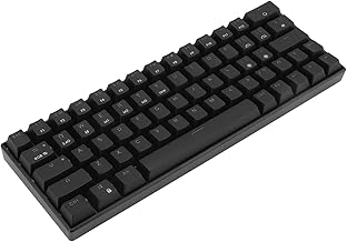 Luqeeg RGB Mechanical Keyboard, 64 Keys 60% Mechanical Gaming Keyboard Support 2.4G, BT3.0 5.0, Type C Connection Tri Mode Mechanical Keyboard Gothic Axis, Connection Ergonomic Mechanical(Red Switch)