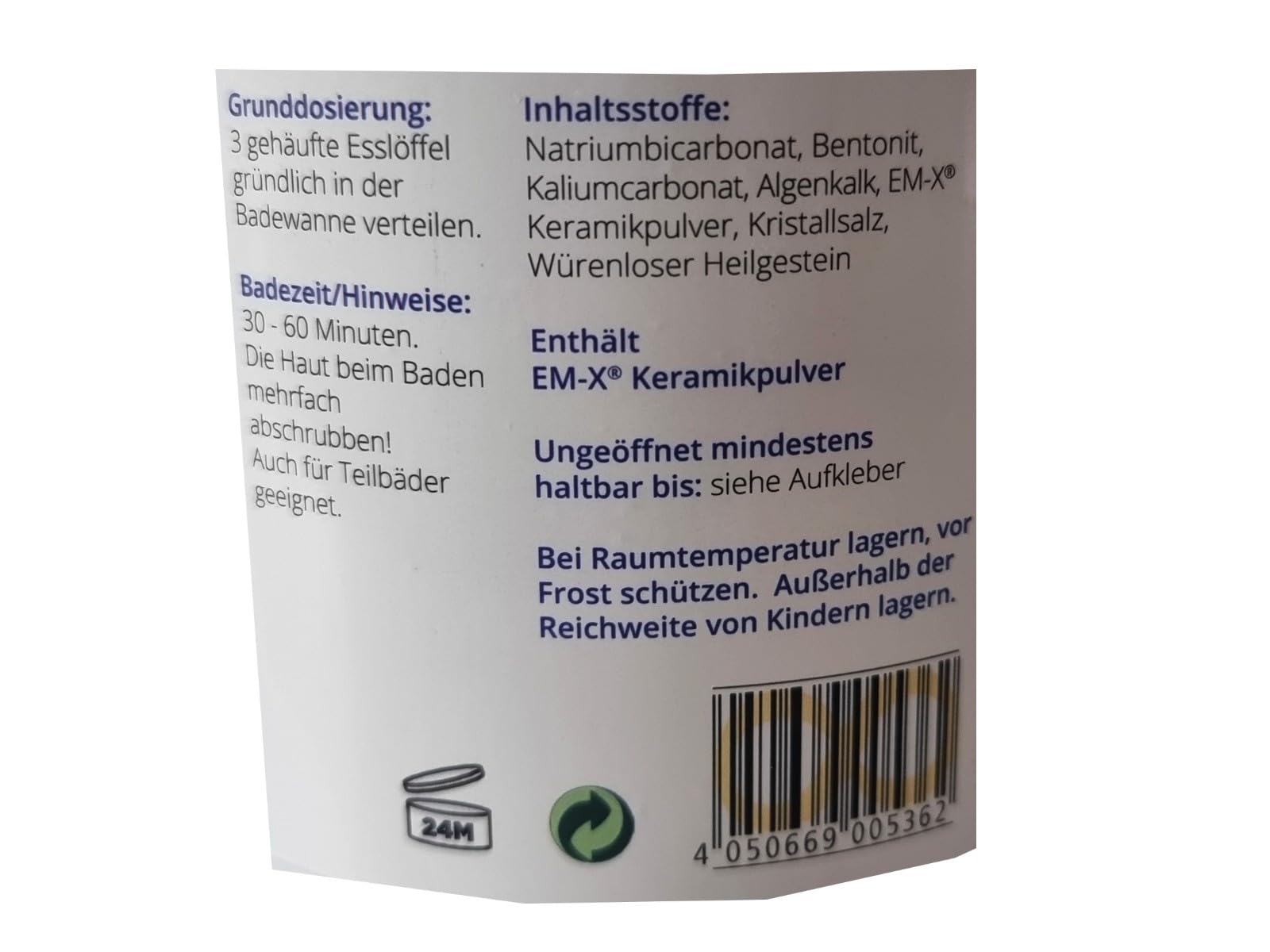 Emiko - OSiBA Basenbad - Basischer Badezusatz - 1400g für 15 Vollbäder - mineralischer Badezusatz für die sanfte Entsäuerung beim Baden