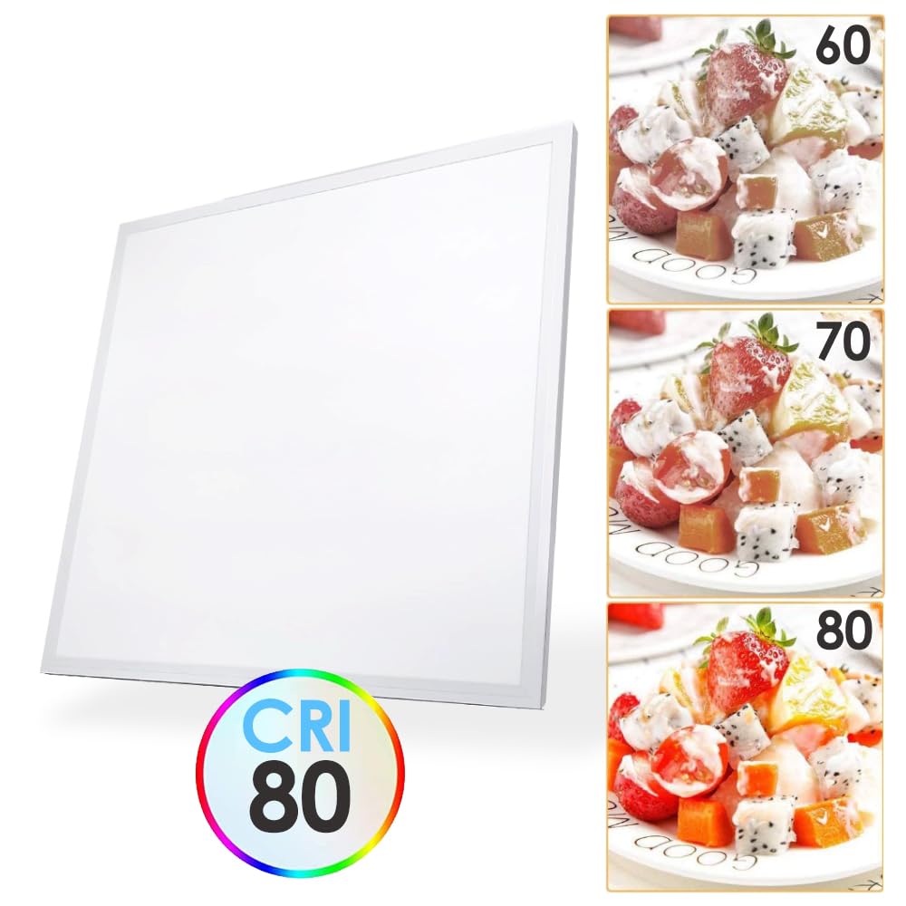 M Ledme - Pack de 2 Panel LED 60X60 cm 42W, Blanco Frío 6000K,4200 lumenes, Driver Incluido, Empotrable, Ideal para oficinas. Fácil de montar. LM5314.