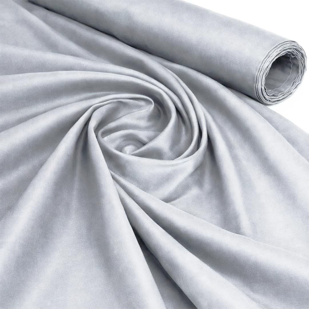 Midland Textiles Grey 10 Meter Pack 100% Cotton Fabric by The Metre 58 Inches Wide Plain 60 Square - Ideal for Quilting, Sewing, Dressmaking, Curtain Linings, Totes, Bedding, Pillowcases