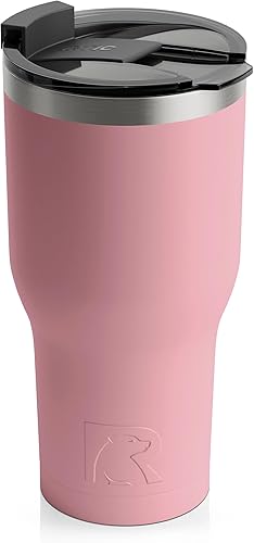 RTIC Vaso aislado de acero inoxidable de 30 onzas con tapa a prueba de derrames bebidas calientes y frías taza térmica portátil para automóvil