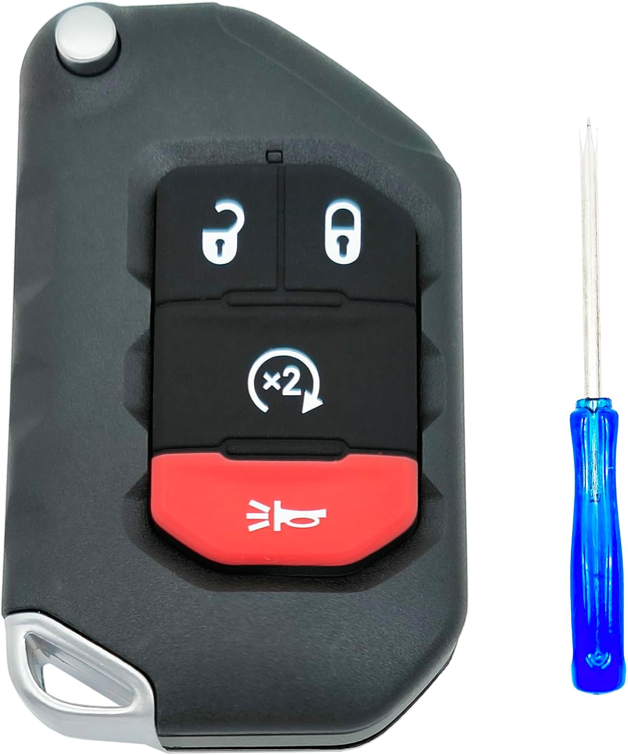 Folding Replacement Key Fob Cover for Jeep 2020 2021