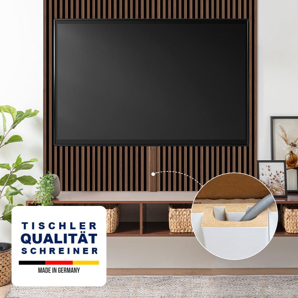 REESE Wandpaneele Eiche Grau - Mittelleiste 252 Cm, MDF Wandverkleidung Ohne Bohren