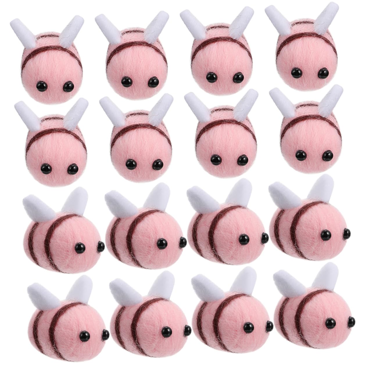 Boules de feutre laine abeille pour décorations de costumes et fêtes