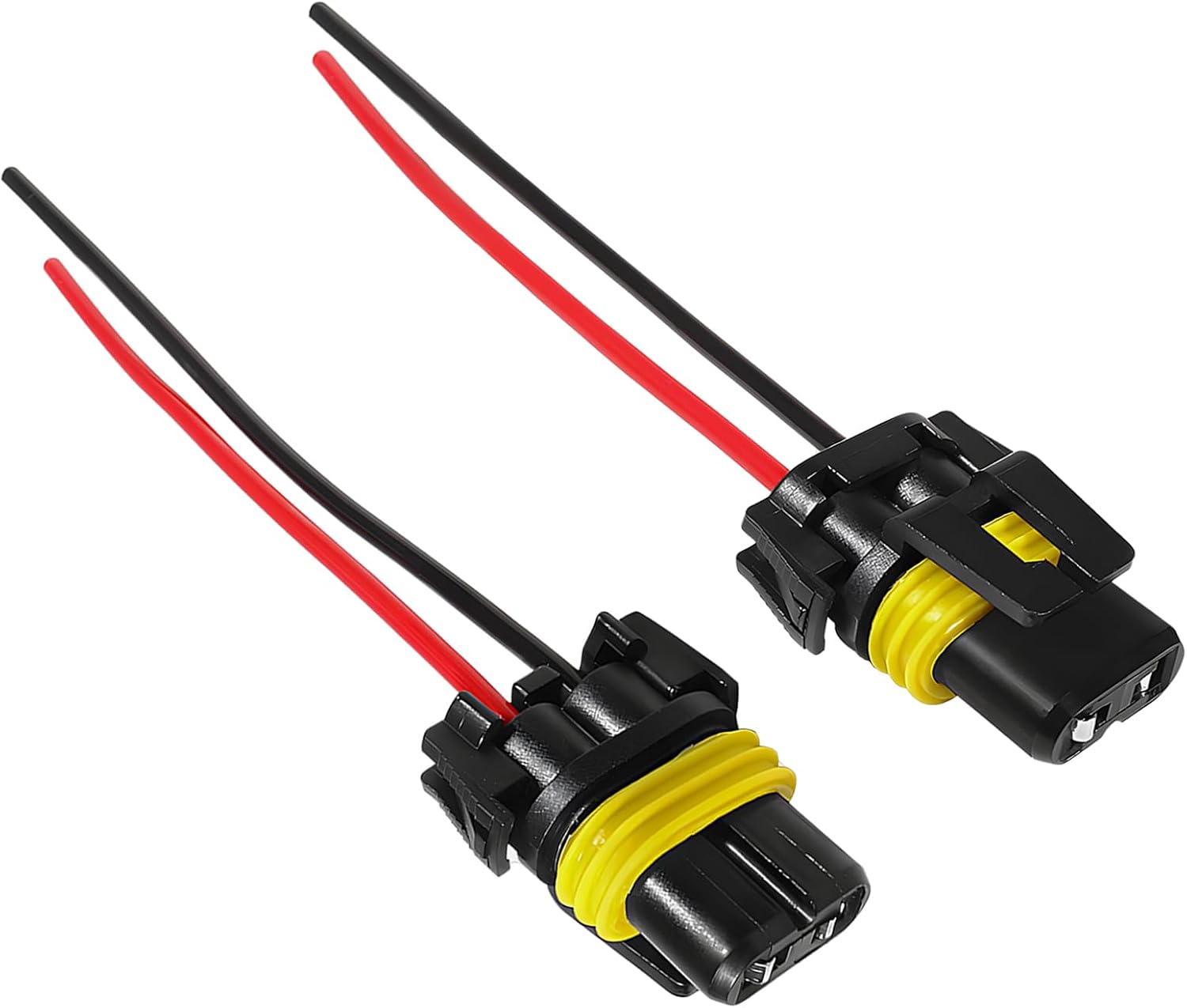 2 PCS Wiring Harness Headlight Plug, 9005 9006 9012 HB3 HB4 Female Adapters Wiring Harness Sockets, Female Wire Connector Pigtail Socket Replacement for Headlights Fog Lights