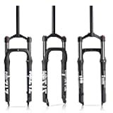 B Bolany 26 * 4.0 inch Fat Tire MTB Air Suspension Fork - 120mm Travel, 135mm Spacing Hub，9mm QR，Crown Lockout,Ultralight Mountain Bike Front Fork， Ideal for Snow Beach XC Mountain Bikes