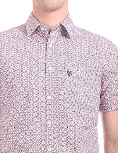 Image of US Polo Association Men's Solid Regular Fit Button Down Shirt (USSH6039H Grey, Blue and Red 3XL)