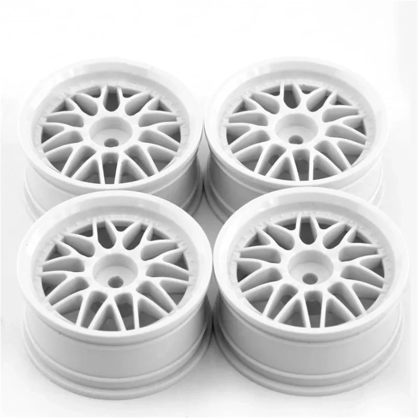 Accessori Modellismo RC Per 1/10 Rc Auto On-Road Drift Per Le Corse Plastica 4 Pezzi 52 Millimetri Wheel Rim Mozzi Accessori Ricambio Aggiornamento Riparazione Modificare Parti(WHITE)