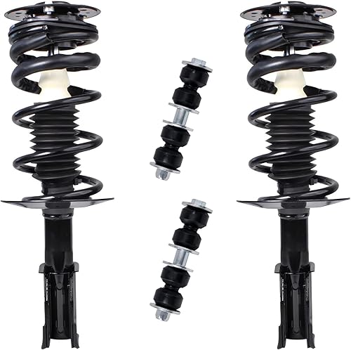 Miniatura 32 de Detroit Axle - Kit de 4 puntales delanteros para Dodge calibre 09-12, 2 puntales y muelles helicoidales 2 estabilizadores barra estabilizadora 2009