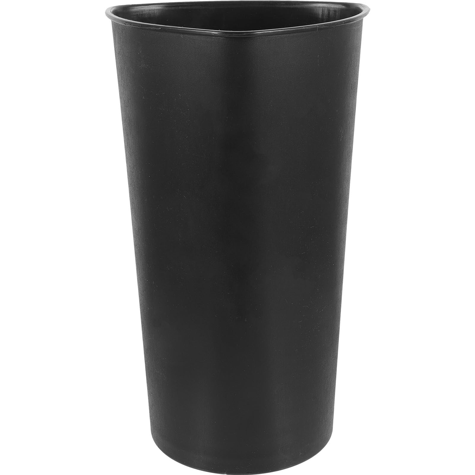 Cubo negro de plástico para arreglos de flores y decoración moderna en oficinas y hoteles