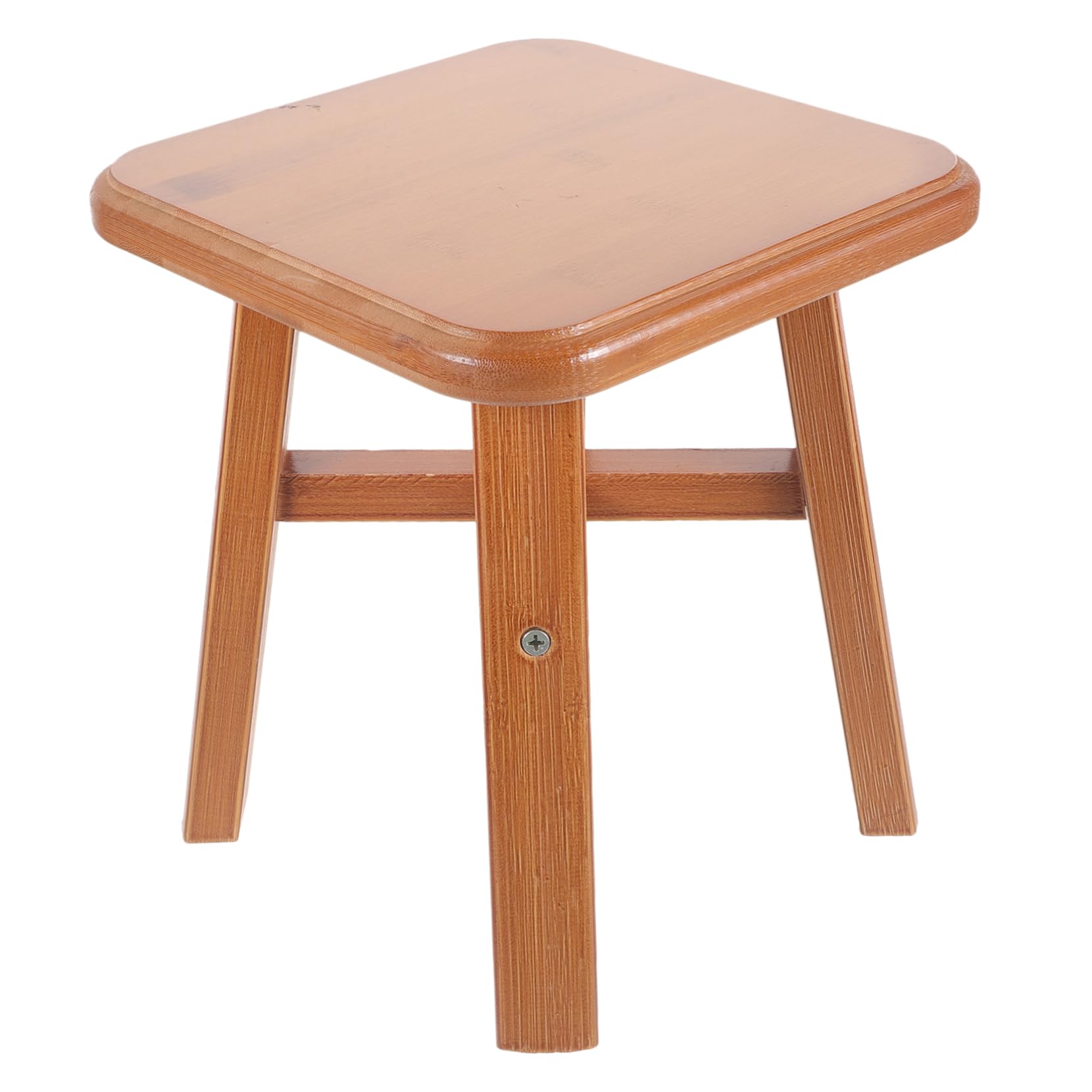 Taburete de madera marrón de superficie lisa con diseño ligero y base estable Alipis