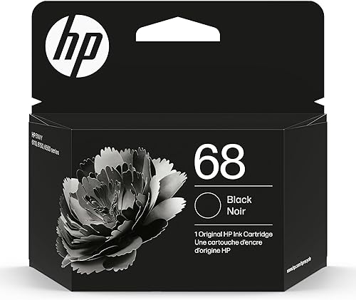HP 68 Black Ink Cartridge | Works Envy 6100e, 6500e Series | Eligible for Instant Ink | 7FP21TN