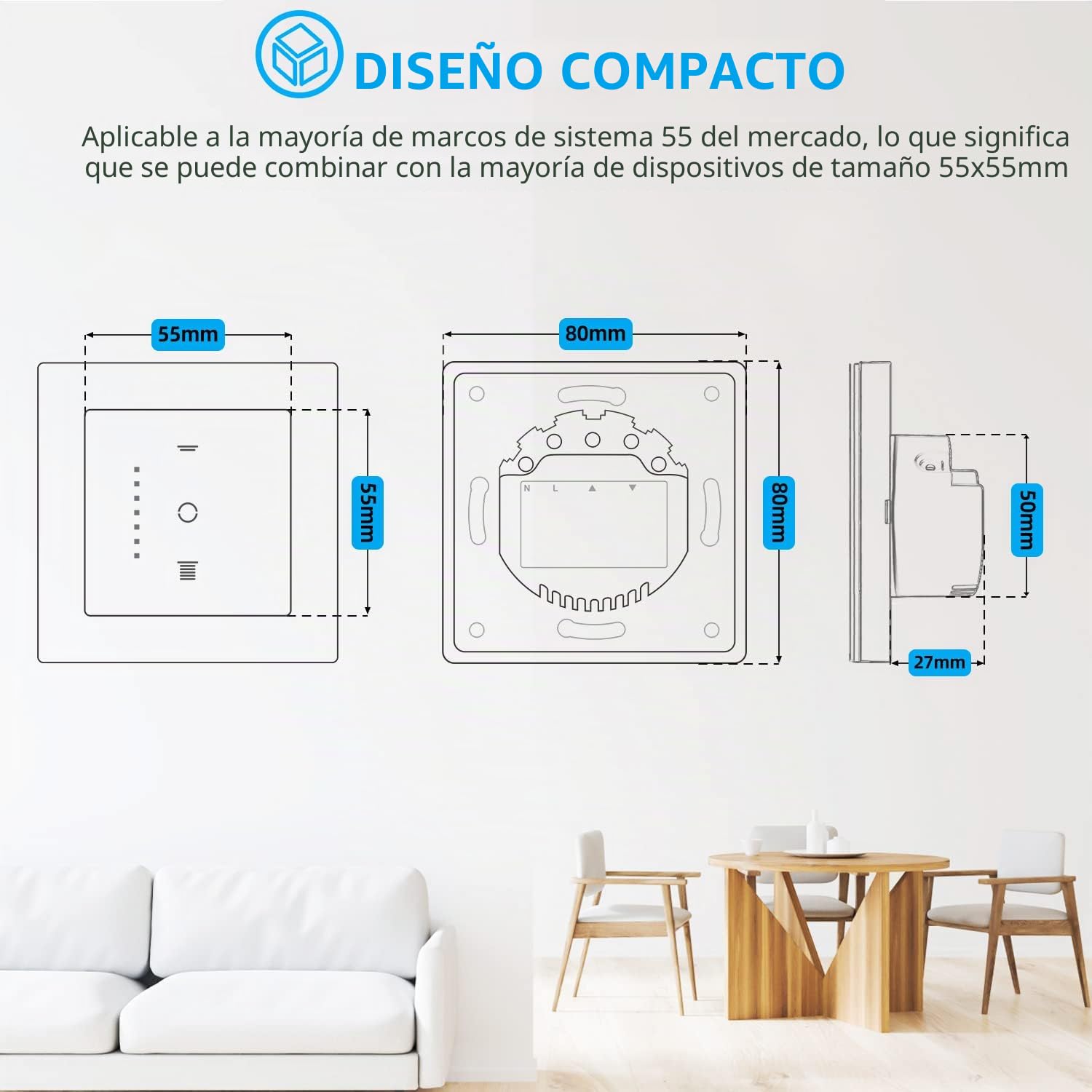 SMARTERCURRY Interruptor de persiana enrollable WiFi, [7 Gen] Temporizador inteligente de persiana enrollable, control persianas/persianas/toldos, compatible Alexa/Google Assistant, 4 piezas | Blanco