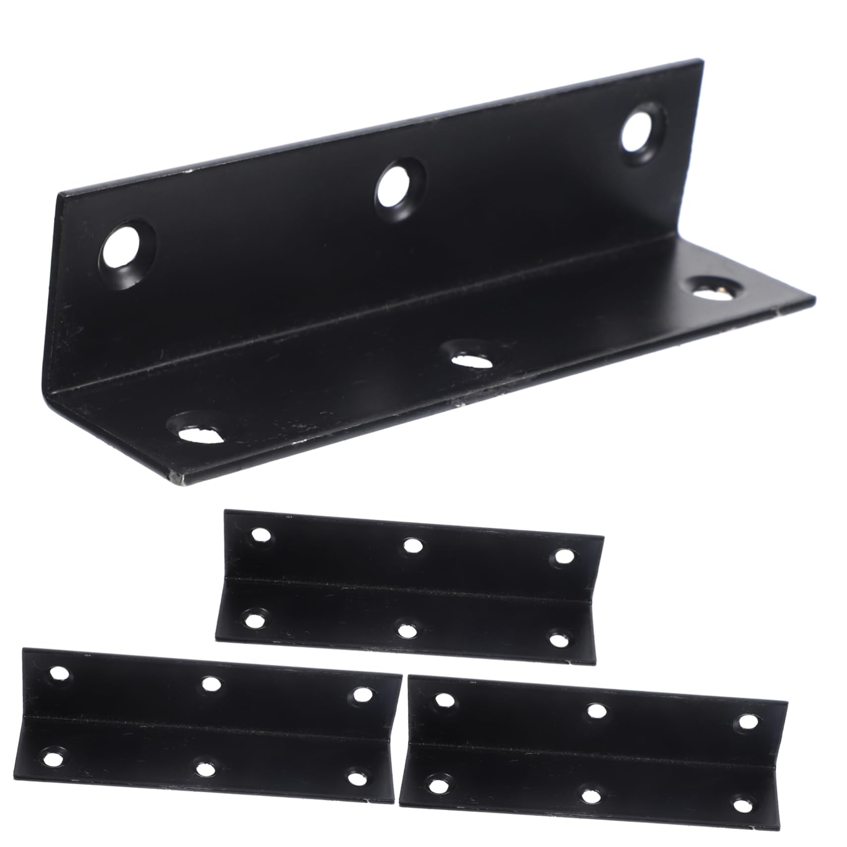 NAMOARLY 4pcs Iron Black Wood Bracket Metal Shelf Brackets Corner Brace Decorative Corner Brackets