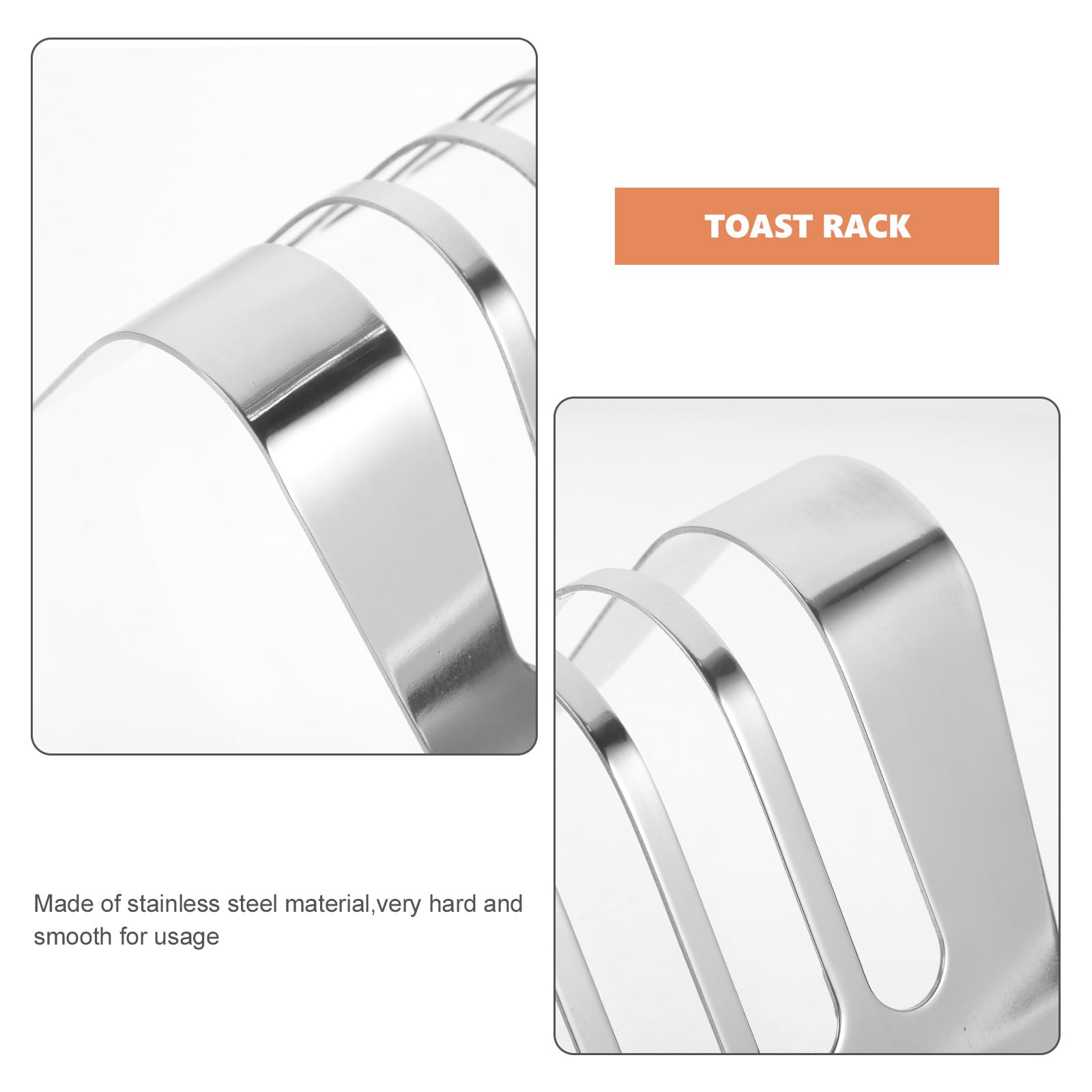 BESTonZON Brotregal Aus Edelstahl Regale Schreibtisch-Toastregal Edelstahl-Toastständer Brotregal Für Den Täglichen Gebrauch Arbeitsplatte Toastregal Küche Toastregal Heimbedarf