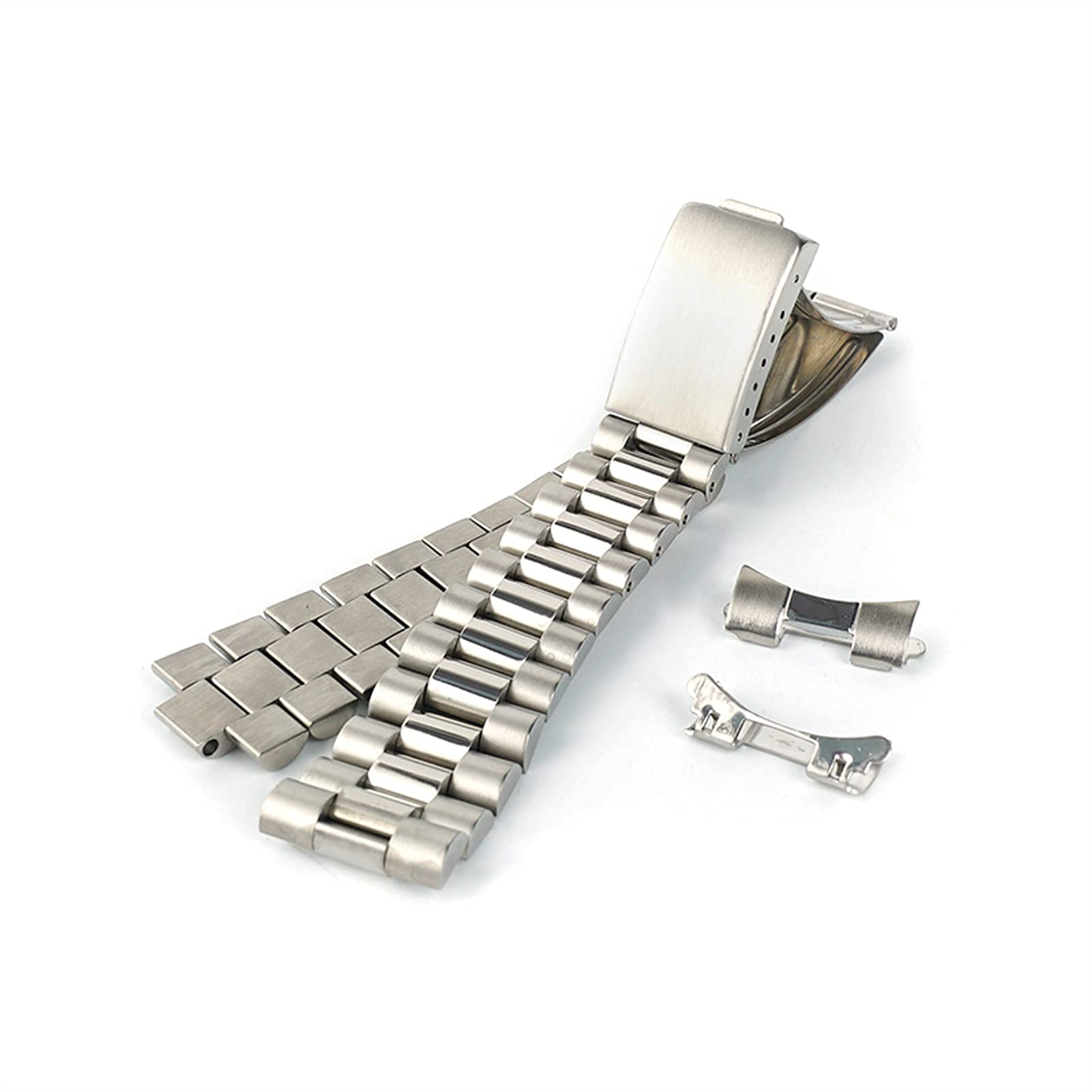 Bracelets de Montre en Acier Inoxydable Bracelet de Montre en Acier Inoxydable Massif brossé et Poli(20mm)