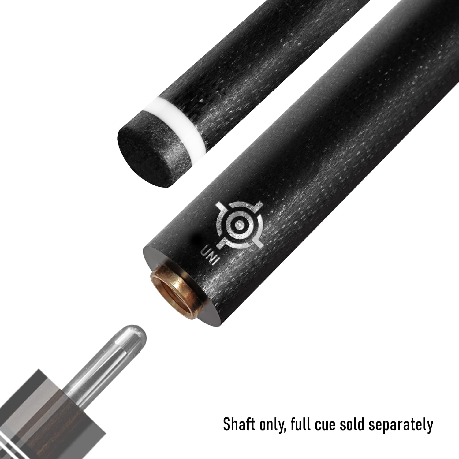 G-Shaft, 29" Glassfiber Pool Cue Shaft, 12.5mm 7-Layer Microfiber Tip, Conical Taper, 5/16-18, Uni-QR, 3/8-10, 3/8-8 Joints, Glass Fiber Shaft