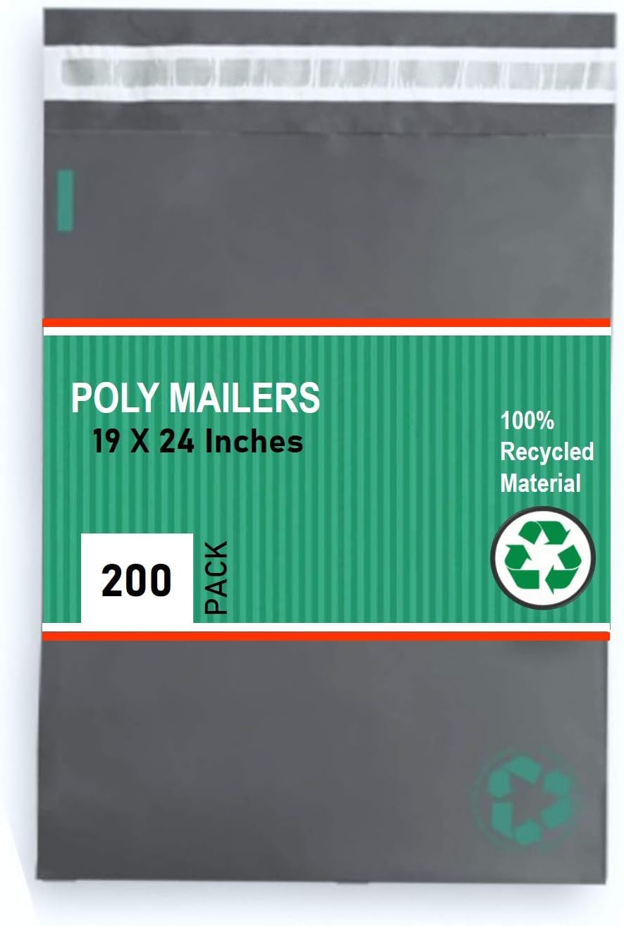Sales4Less Poly Mailers 19X24 Inches Shipping Envelopes Waterproof Self Seal Postal Bags 200 Pack
