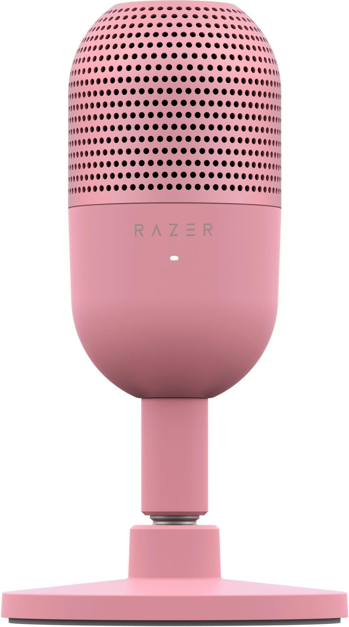 Seiren V3 Mini USB Microphone: Condenser Mic - Supercardioid Pickup Pattern - Tap-to-Mute Sensor with LED Indicator - Shock Absorber - Ultra Compact - PC, Discord, OBS Studio, XSplit - Quartz