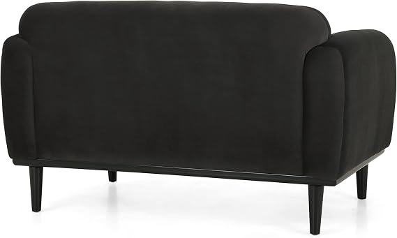 Christopher Knight Home Chaparral Loveseat - Velvet - Dark Gray/Matte Black