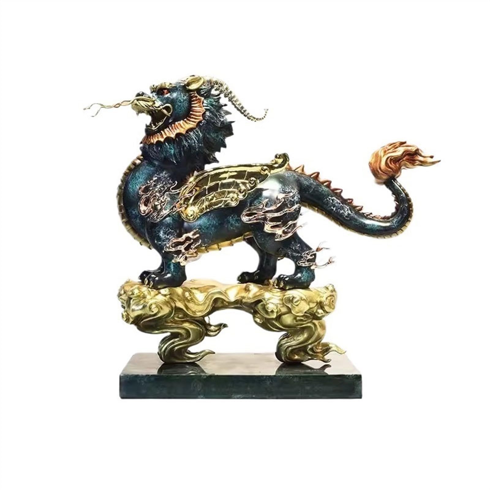 YNIYUJKL Feng Shui Buddha Statue Home With Desktop Luxury Copper Ornaments Fortune Pixiu Lucky Feng Shui Decorations Birthday Gift Collection Desktop Decoration Ornaments,size_name-1-piece