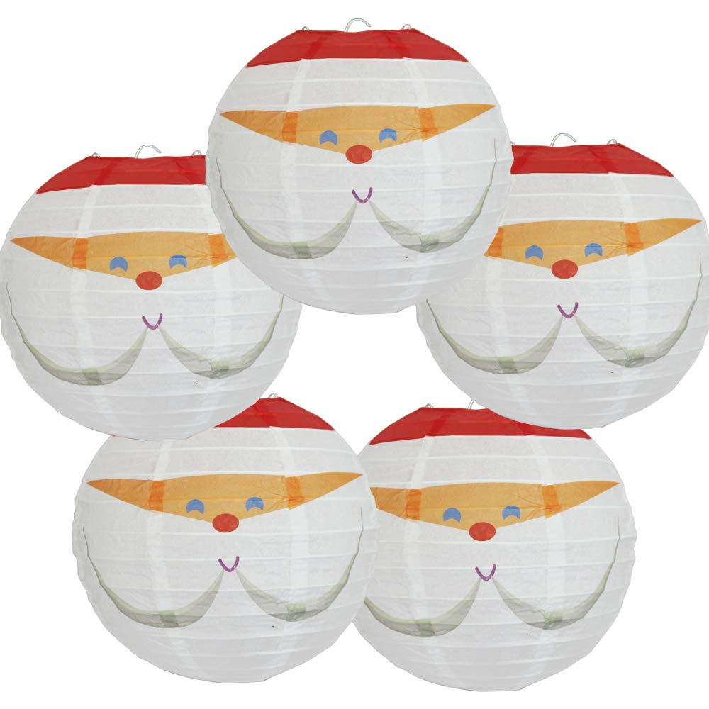 Time to Sparkle 5 Pack Tissue Paper Round Lanterns LampShade Lamp Shade Wedding Birthday Party Decoration | White, 30"(75cm) | — view 27