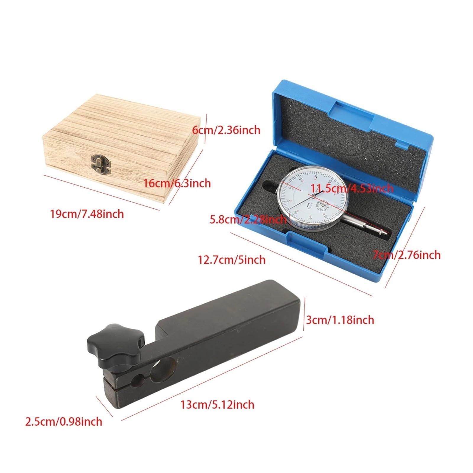 Indicateur à cadran, Indicateur à cadran 0-10mm, indicateur métrique, outils de mesure 0.01mm