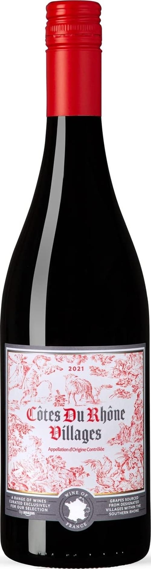 by Amazon Our Selection Cotes Du Rhone Villages AOC, Rotwein, 75 cl, 1er-Pack (Packung mit 6)