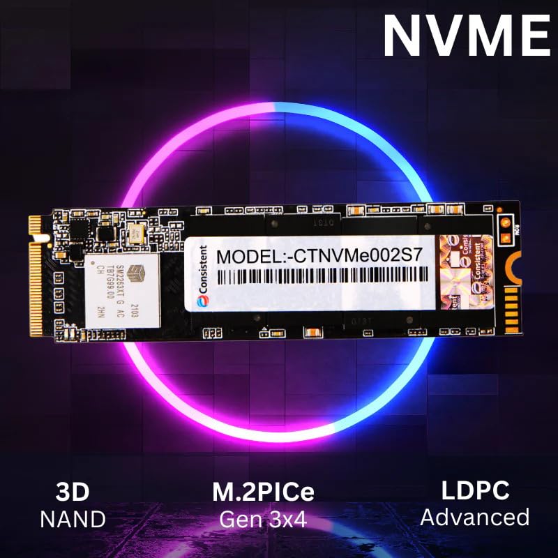 Consistent 128GB NVMe PCIe M.2 SSD 2280