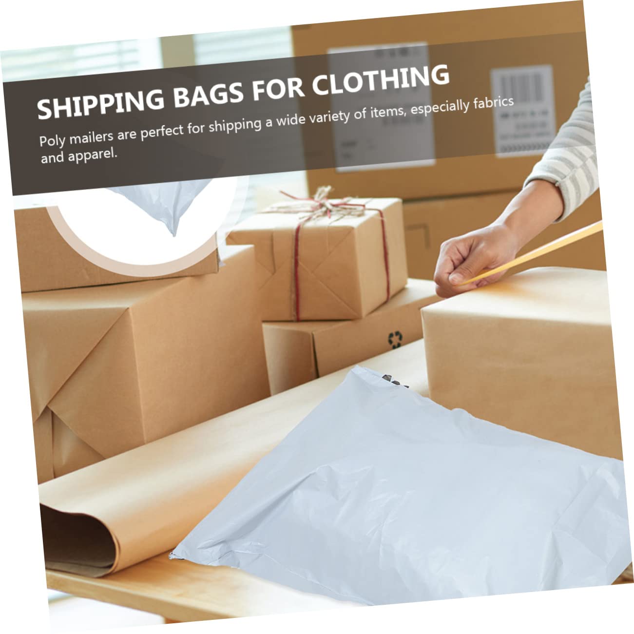 NUOBESTY Postaux À Déchirer 100 Pièces D'emballage Pour Vêtements De Courrier Auto-scellants D'expédition