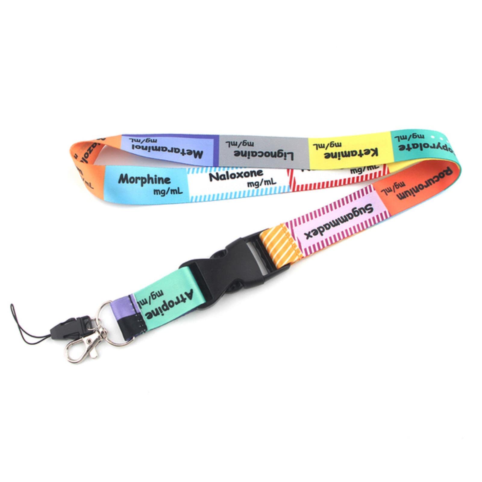 1 Pc Doctors Nurses Critical Care Anaesthetics Cartoon Print Lanyard Card ID Holder Key Chain Neck Straps Badge Holder-1