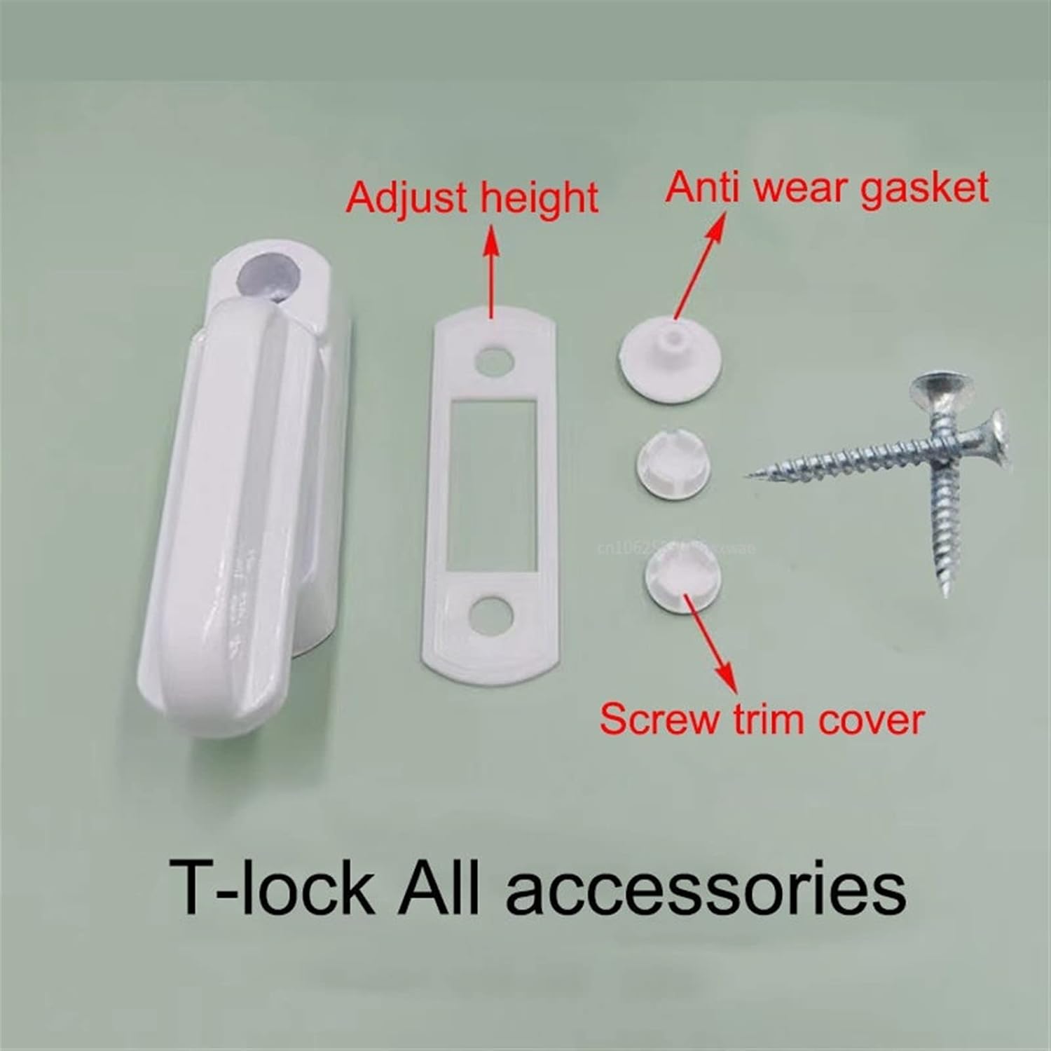 Plastic Stainless Steel Zinc Alloy Security Theft Window Door Sash Lock Lever Handle Sweep Latch 2Pcs