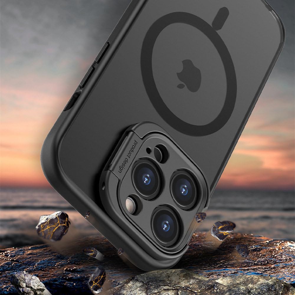 ★半透明マットマグネット レンズホルダー ワイヤレス充電携帯電話カバー パープル ☆半透明マットマグネット レンズホルダー ワイヤレス充電携帯電話