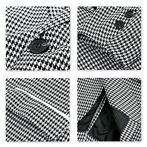 Cloudstyle Mens Clasic Fit Plaid Suit Jacket Single Breasted Daily Blazer Sport Coat4