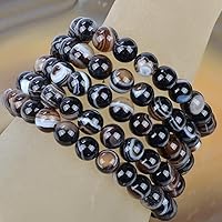 Vista 738 de MASSIVE BEADS Pulsera elástica de yoga hecha a mano con piedra natural, cristal curativo, energía, regalos para adultos unisex de 0.157 in, 0.236