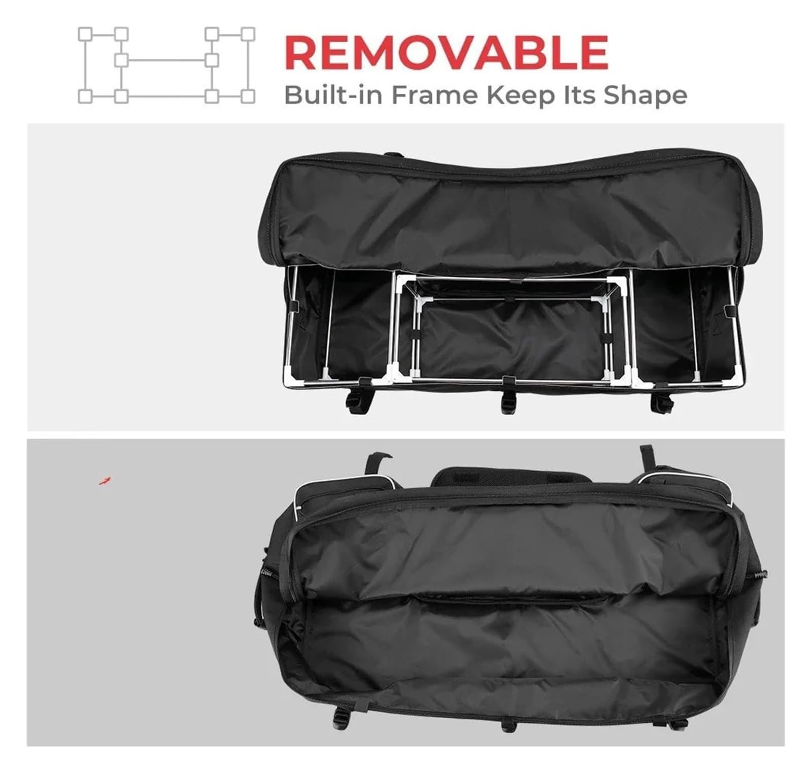 Motocicleta Alforja para ATV 400 Alforja para Tanque Combustible Motocicleta Bolsa Alforjas Motor Bolsas Paquete De Almacenamiento Portaequipajes Trasero Bolsa Trasera Moto(2 Bags)