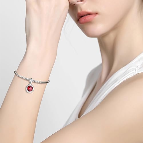 Miniatura 4 de Dijes de piedra natal para pulseras de feliz cumpleaños con forma de corazón para pulseras y collares, regalo de joyería de Navidad para mujeres