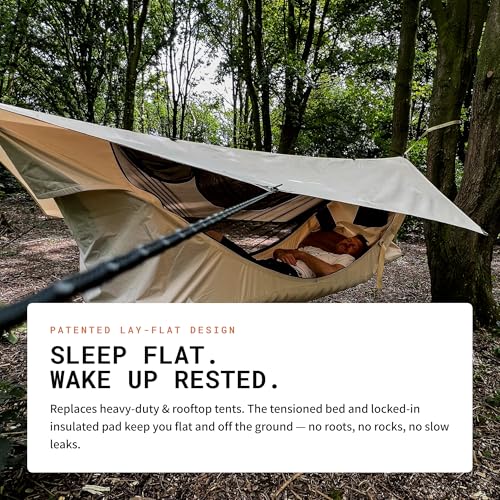 Image of Haven Tents Lay Flat Hammock Tent - Waterproof Camping Hammock with Mosquito Net, Insulated Pad and Rainfly - Haven Tent, Haven XL, Haven Safari