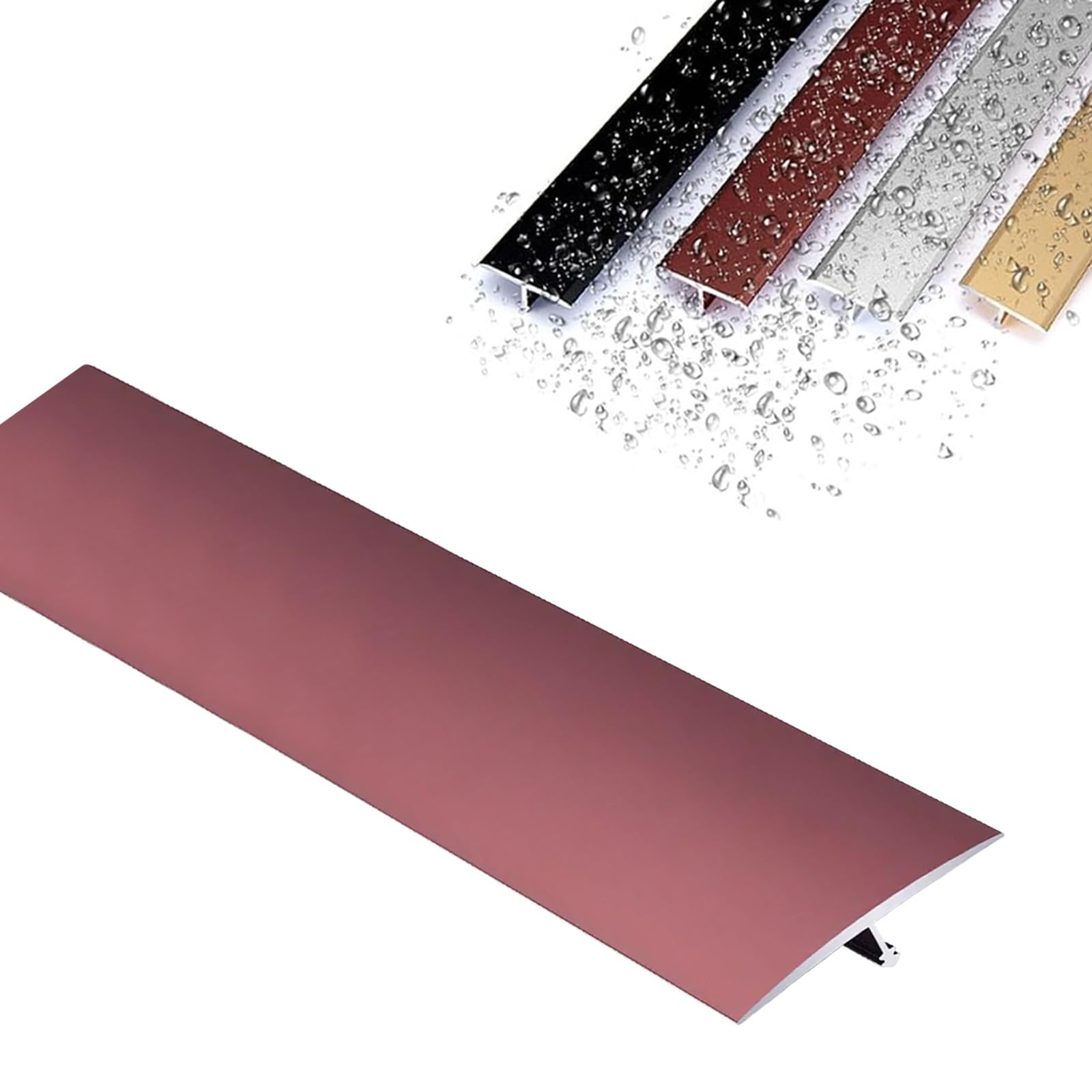 Tira de transición impermeable para baño y pasillos con suelo laminado 7